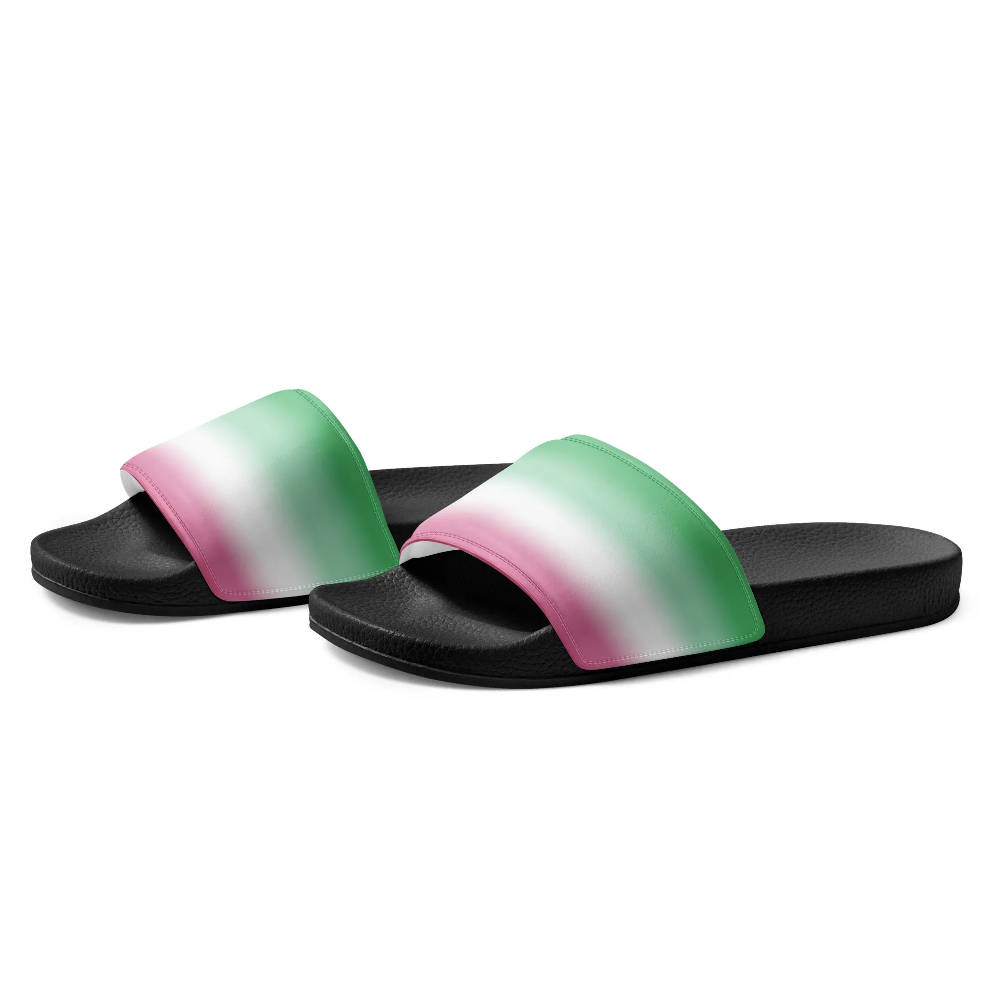 Abrosexual Pride Men’s Slides Sandals in Ombre