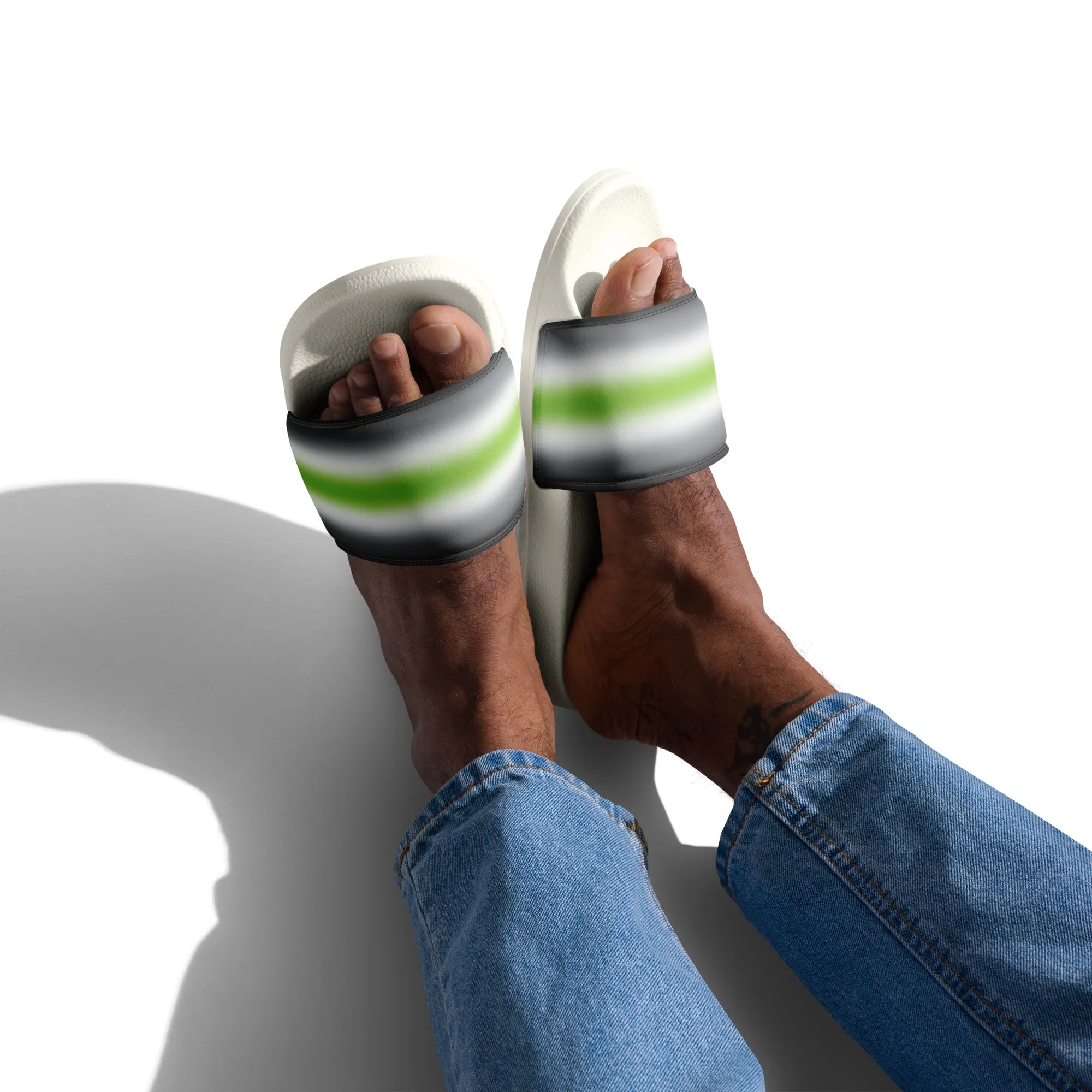 Agender Pride Men’s Slides Sandals in Ombre