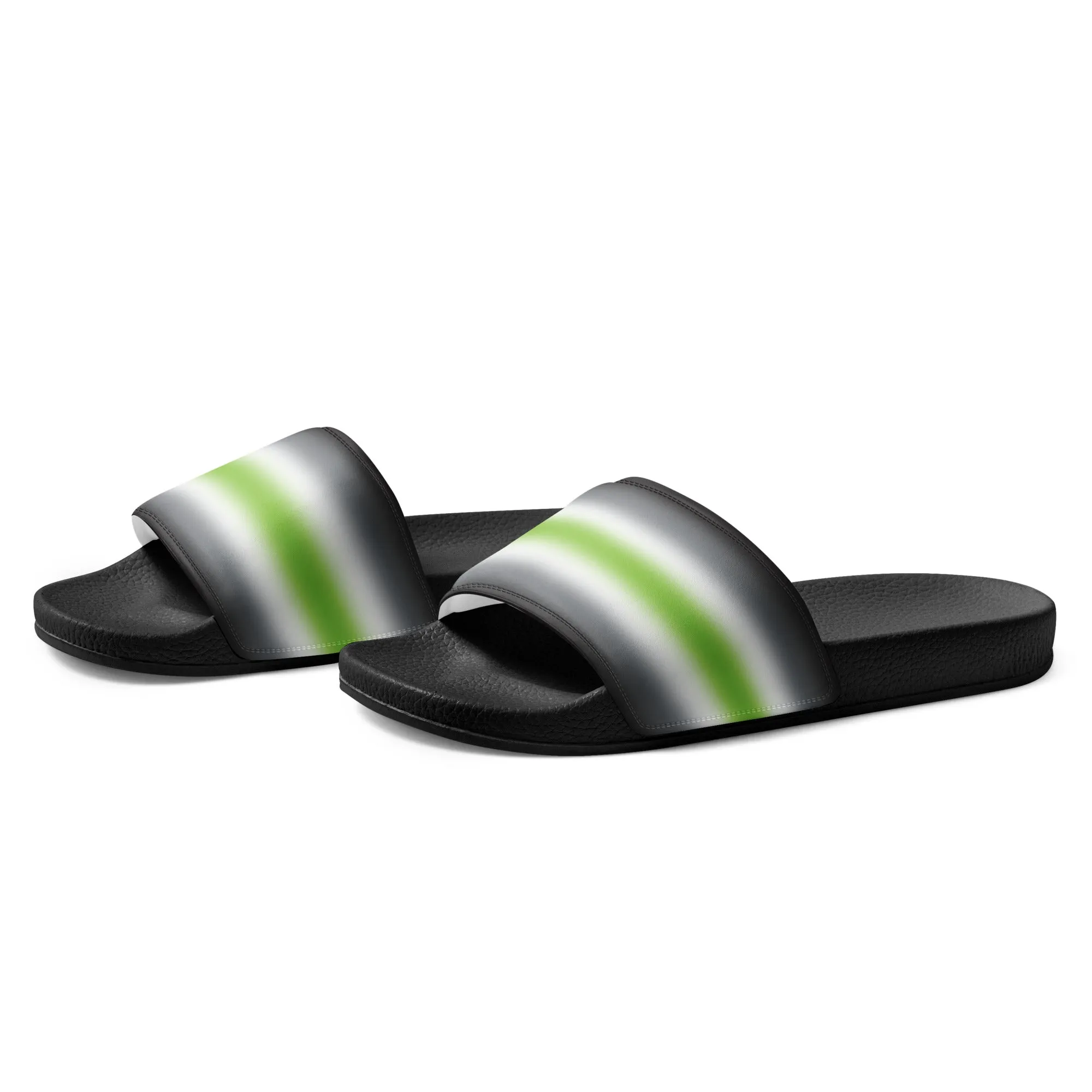 Agender Pride Men’s Slides Sandals in Ombre