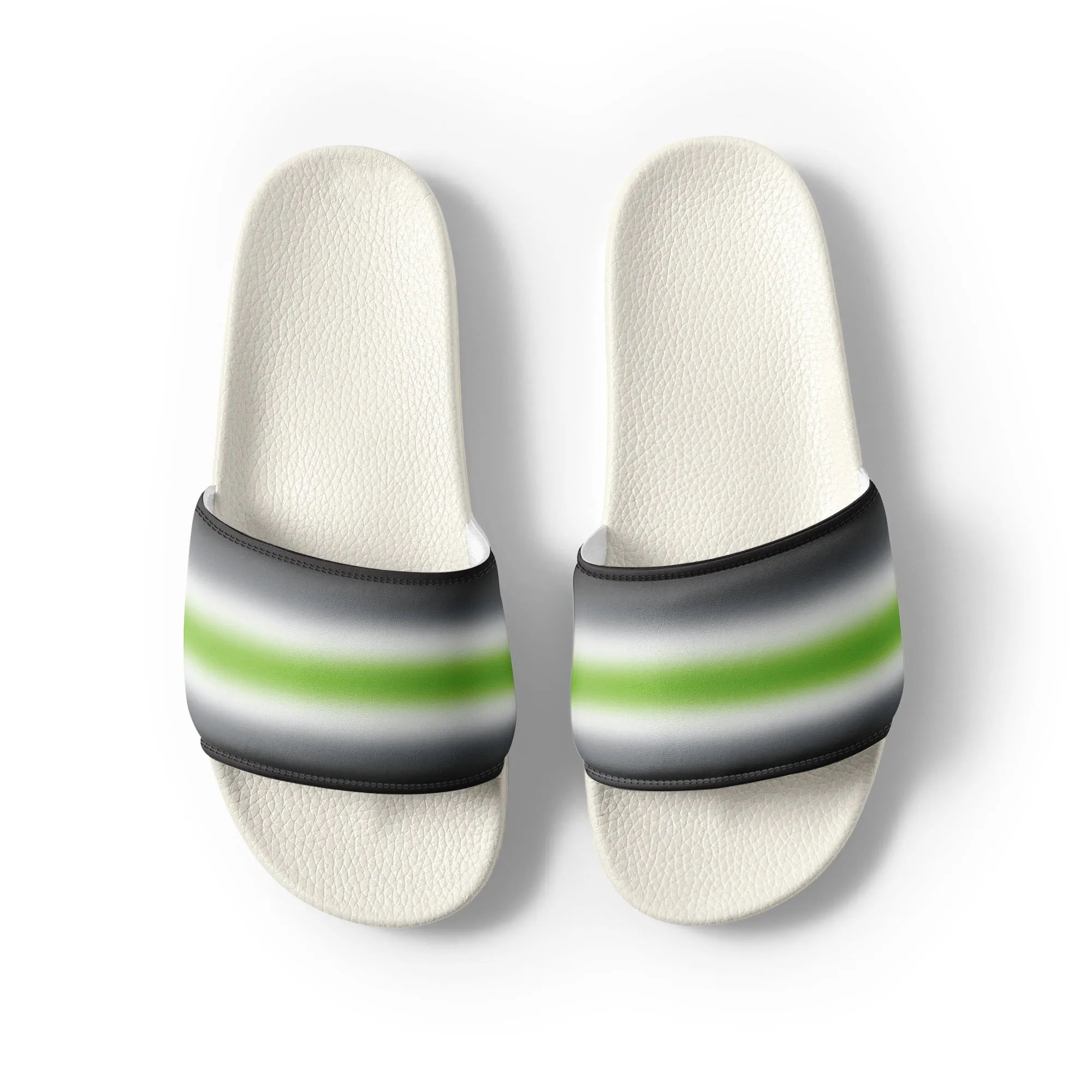 Agender Pride Men’s Slides Sandals in Ombre