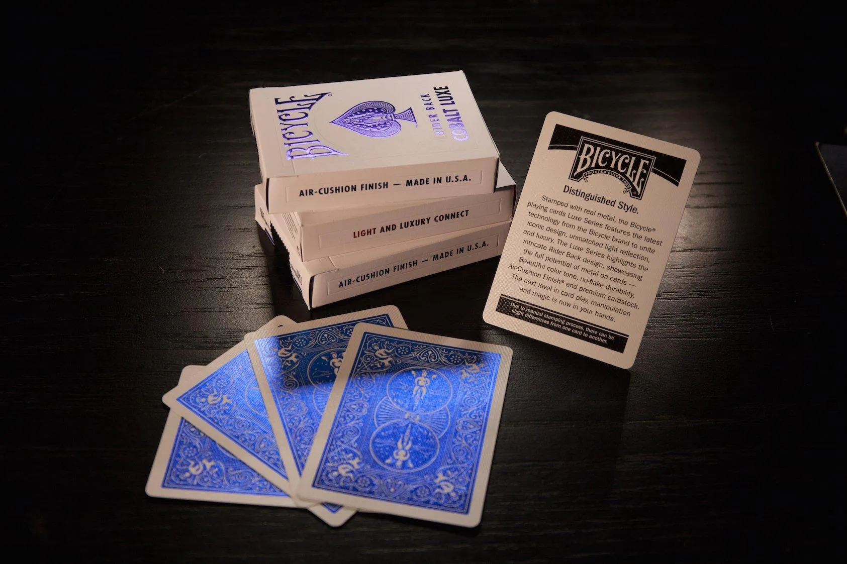 Bicycle Rider Back Cobalt Luxe (Blue) Playing Cards