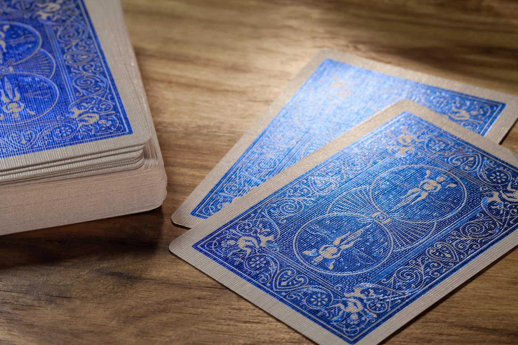 Bicycle Rider Back Cobalt Luxe (Blue) Playing Cards