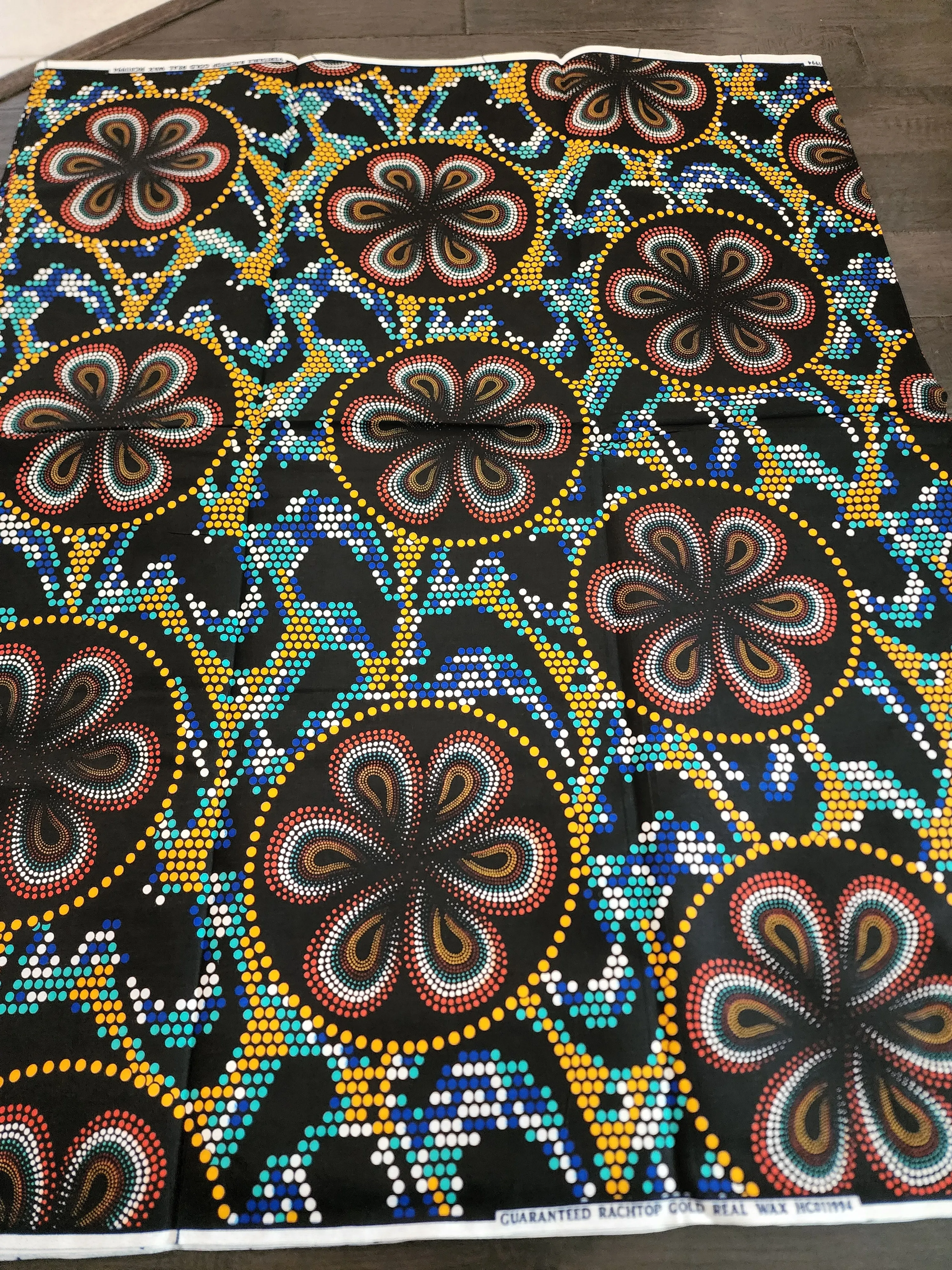 Black Ankara Fabric, ACS0446