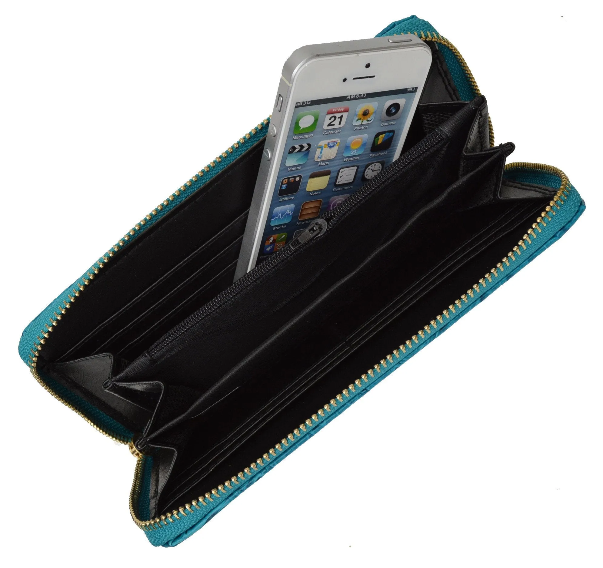 Croco Texture Ladies Wallet 126 11876 1
