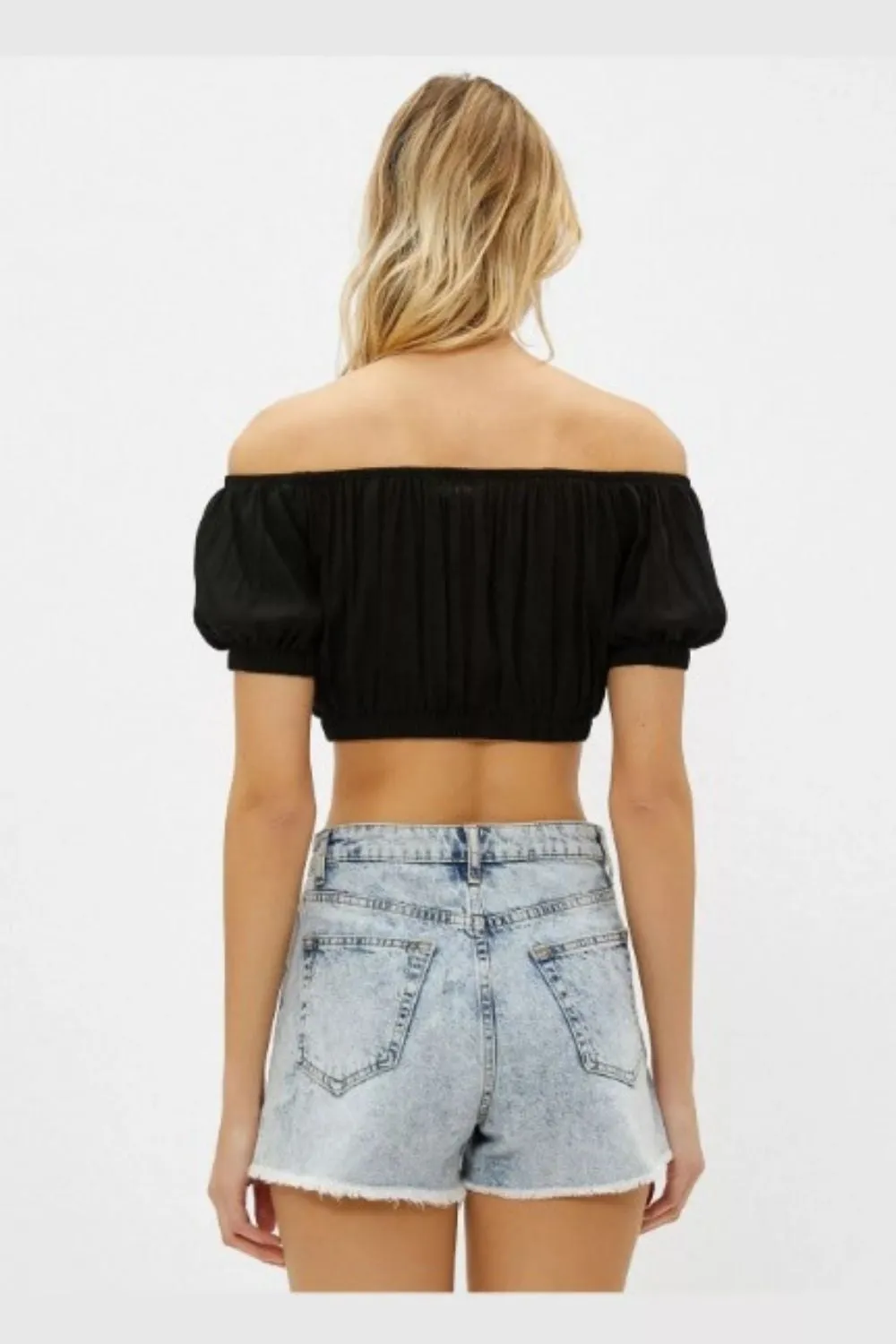 Fly High Black Crop Top