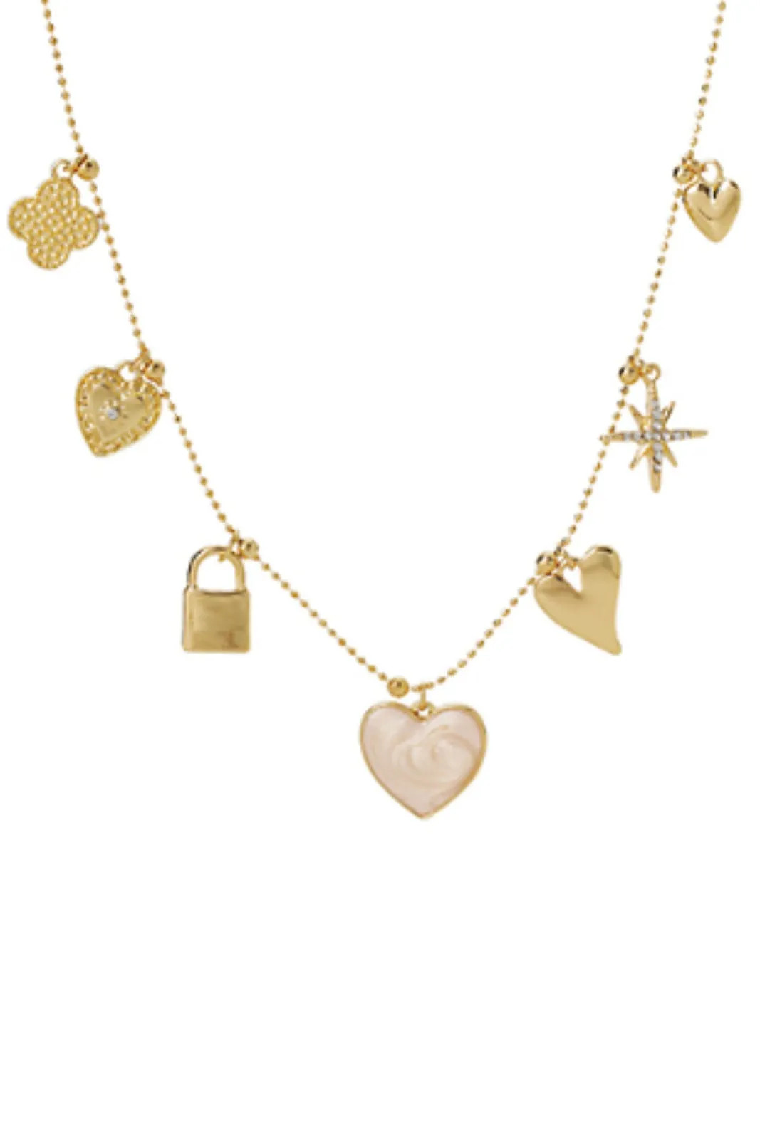Martin Multi Charm Heart Necklace