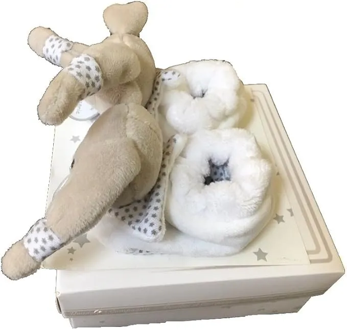 Mes Chaussons Doudou et Compagnie Rabbit Slippers Grey infants