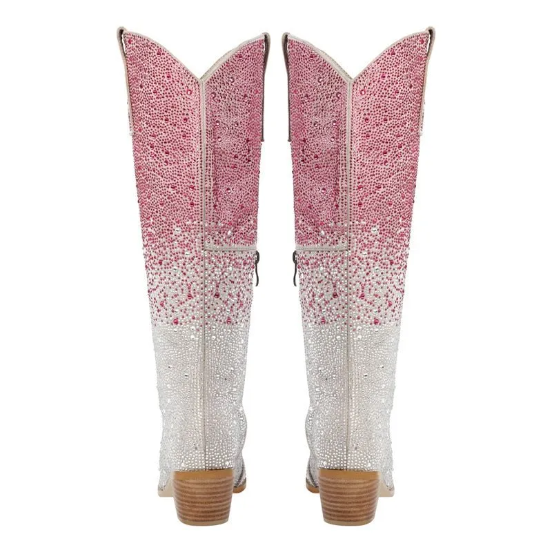 Pre Order:  Gradient Rhinestone Cowboy Boots