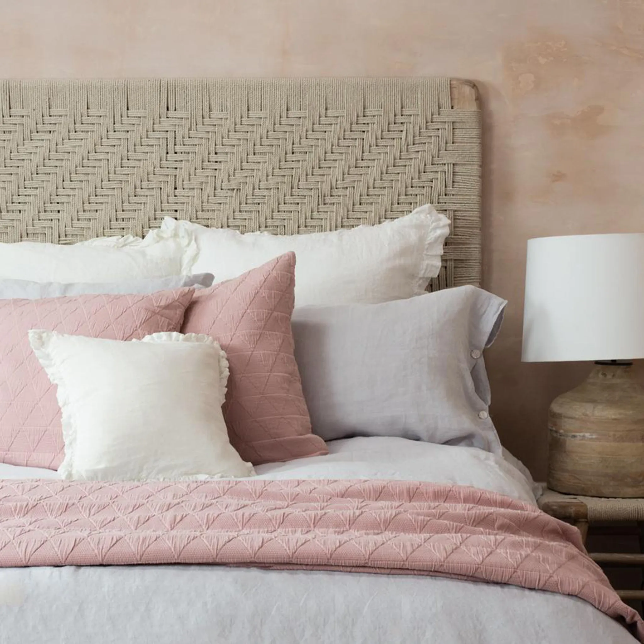 White Duck Feather Filled Linen Throw Cushion